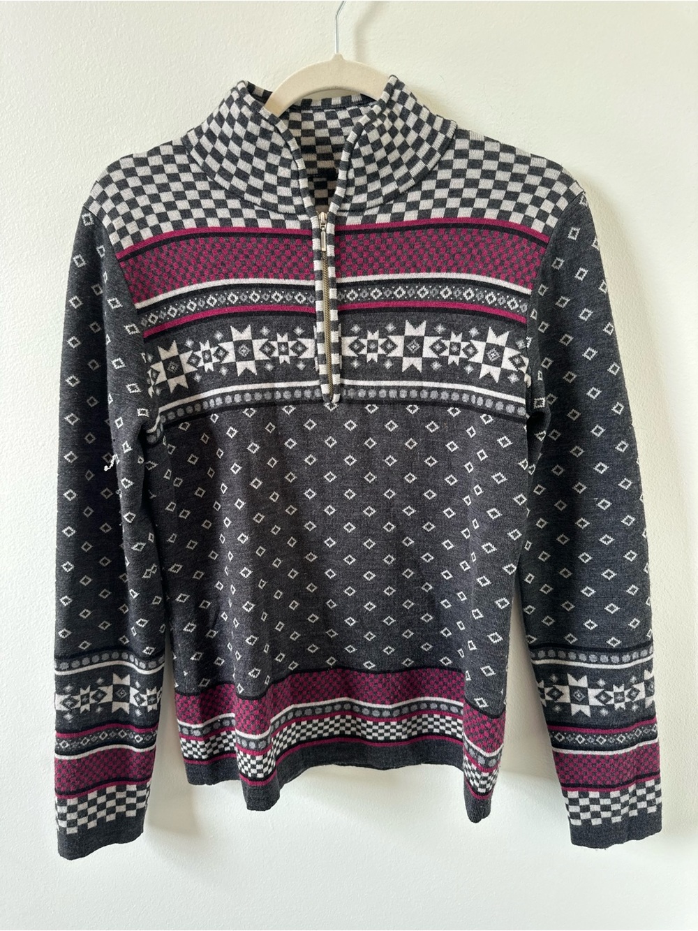 Krimson Klover merino wool quarter zip Size medium